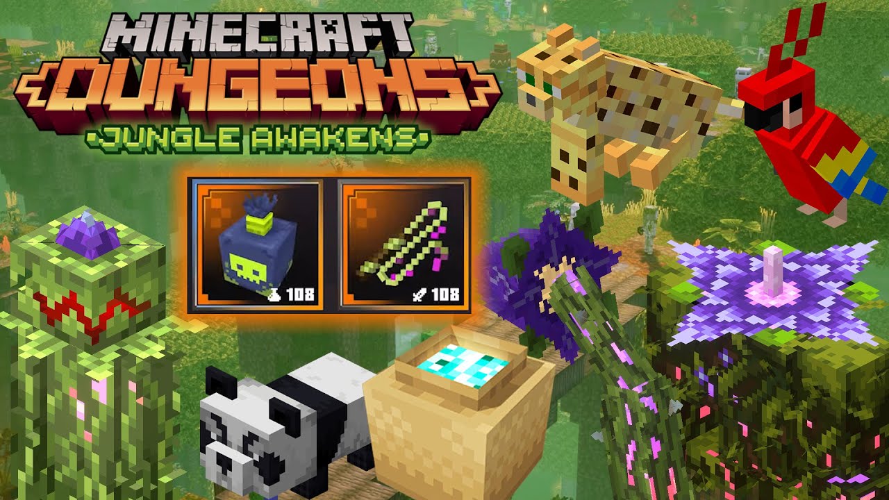 Вся информация о дополнении Jungle Awakens для Minecraft Dungeons