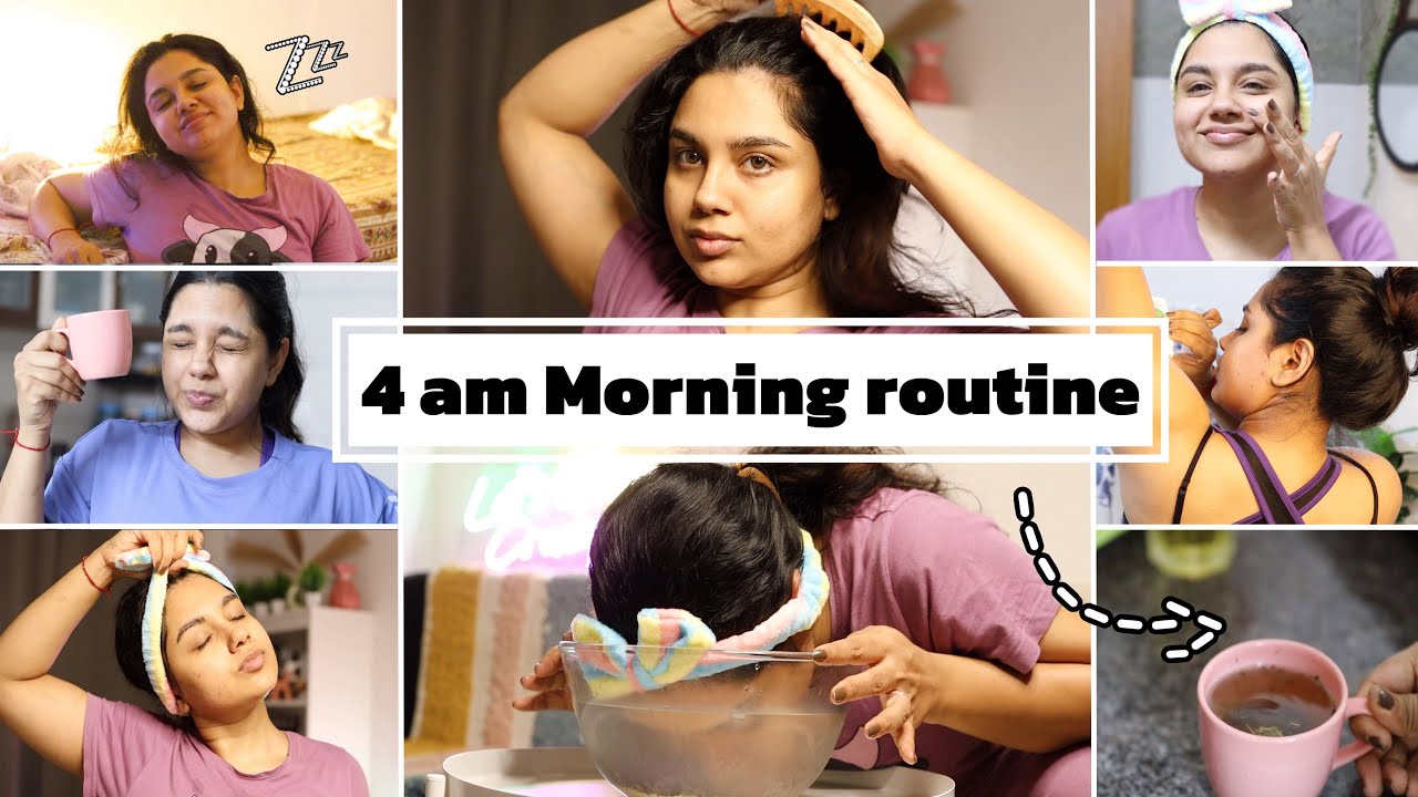 🌻 4am Productive & Realistic Morning Routine / Self Care + Getting Ready for Gym 🏋️‍♀️