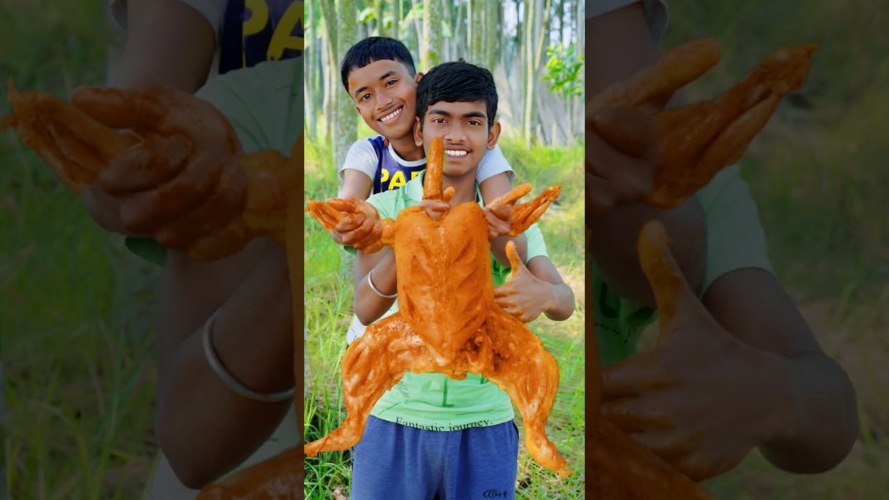 Full Chicken Roast With A Crazy Funny Cooking Style | Village Cooking Videos | #shorts #cooking
