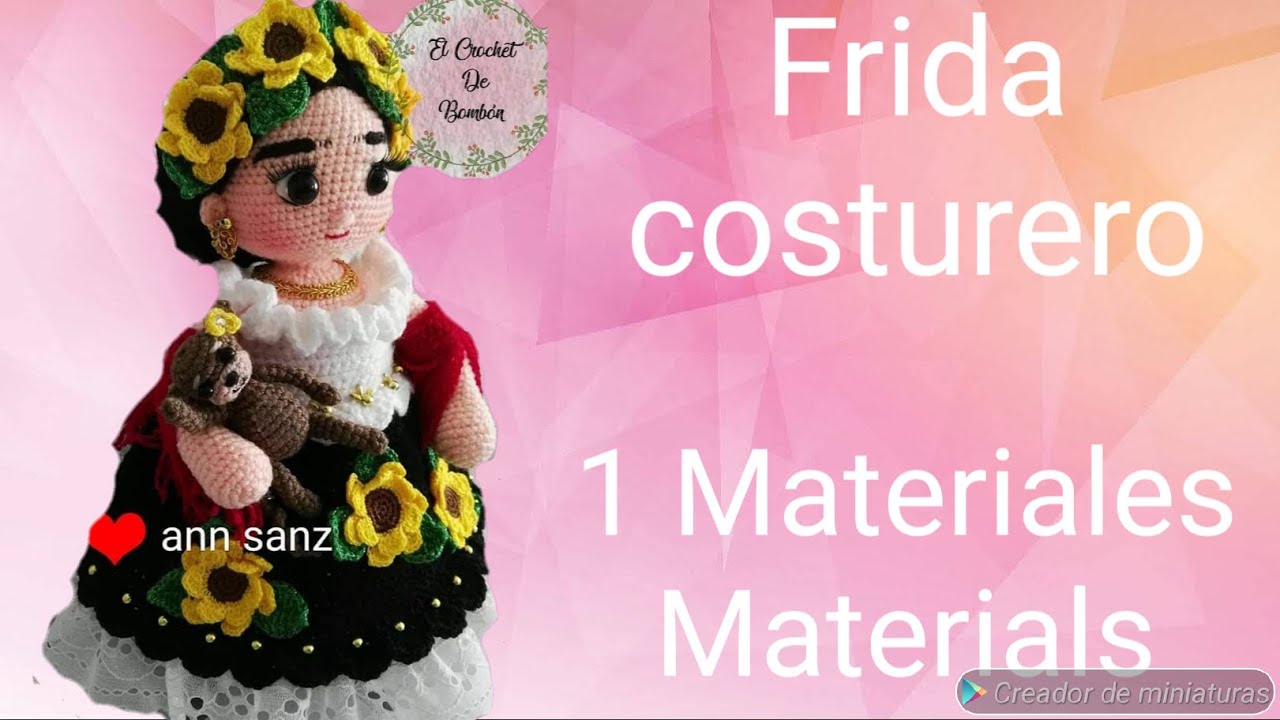 Frida Costurero 1 (English subtitles)  Materiales (Amigurumis Chainette)/Ani Manualidades