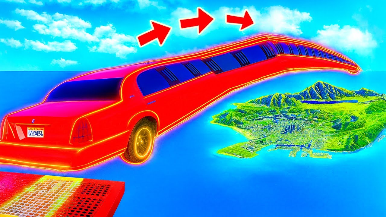 OP LIMOSINEN AUTO springt über die STADT in GTA 5!🚗