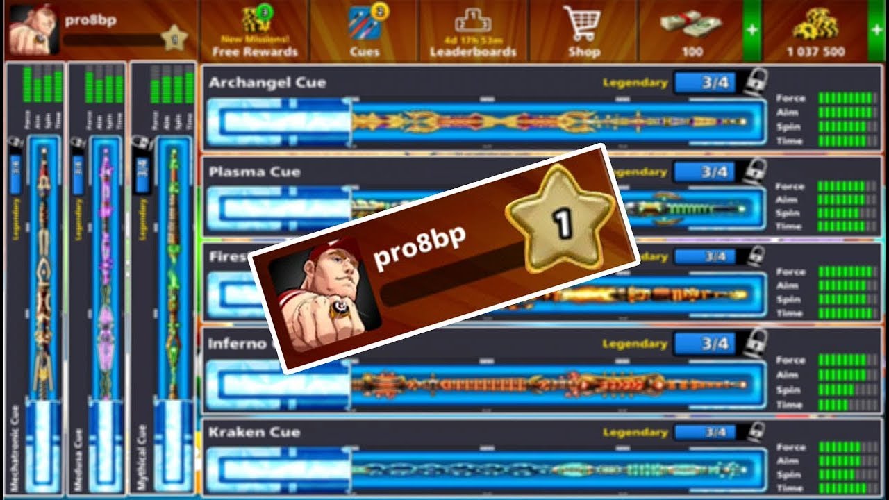 8 ball pool Legendary in Level 1 When you are lucky 😉 Archangel cue