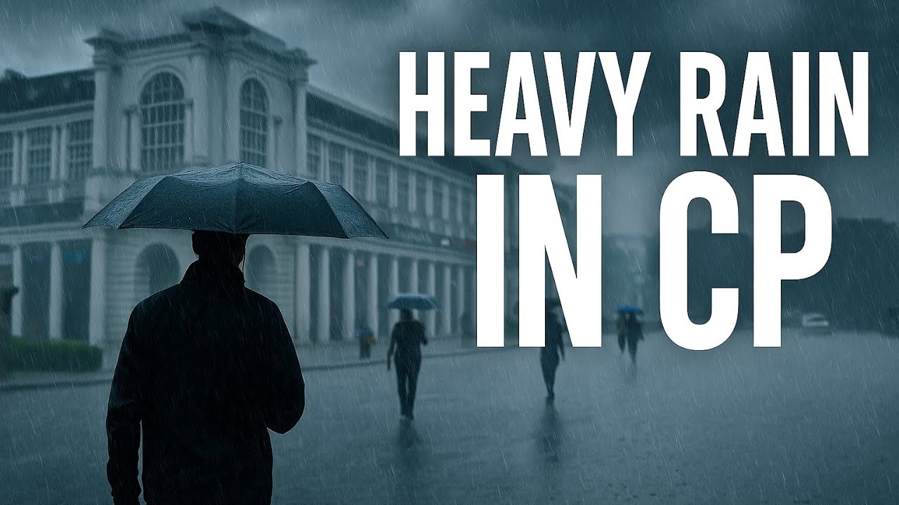 Walking in Connaught Place During Rain &ndash; Delhi Monsoon Vibes!