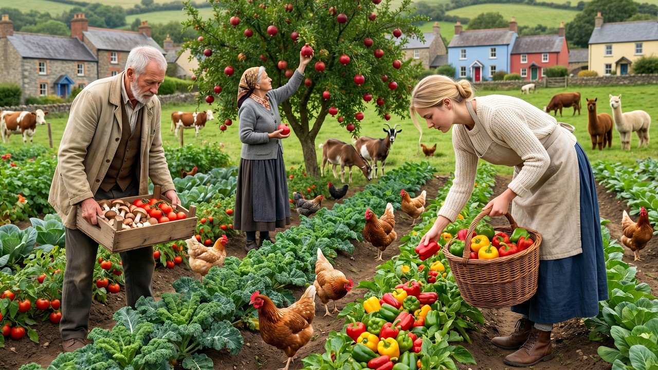 Peaceful Mountain Village Life | Harvesting Fresh Vegetables & Simple Farm Living