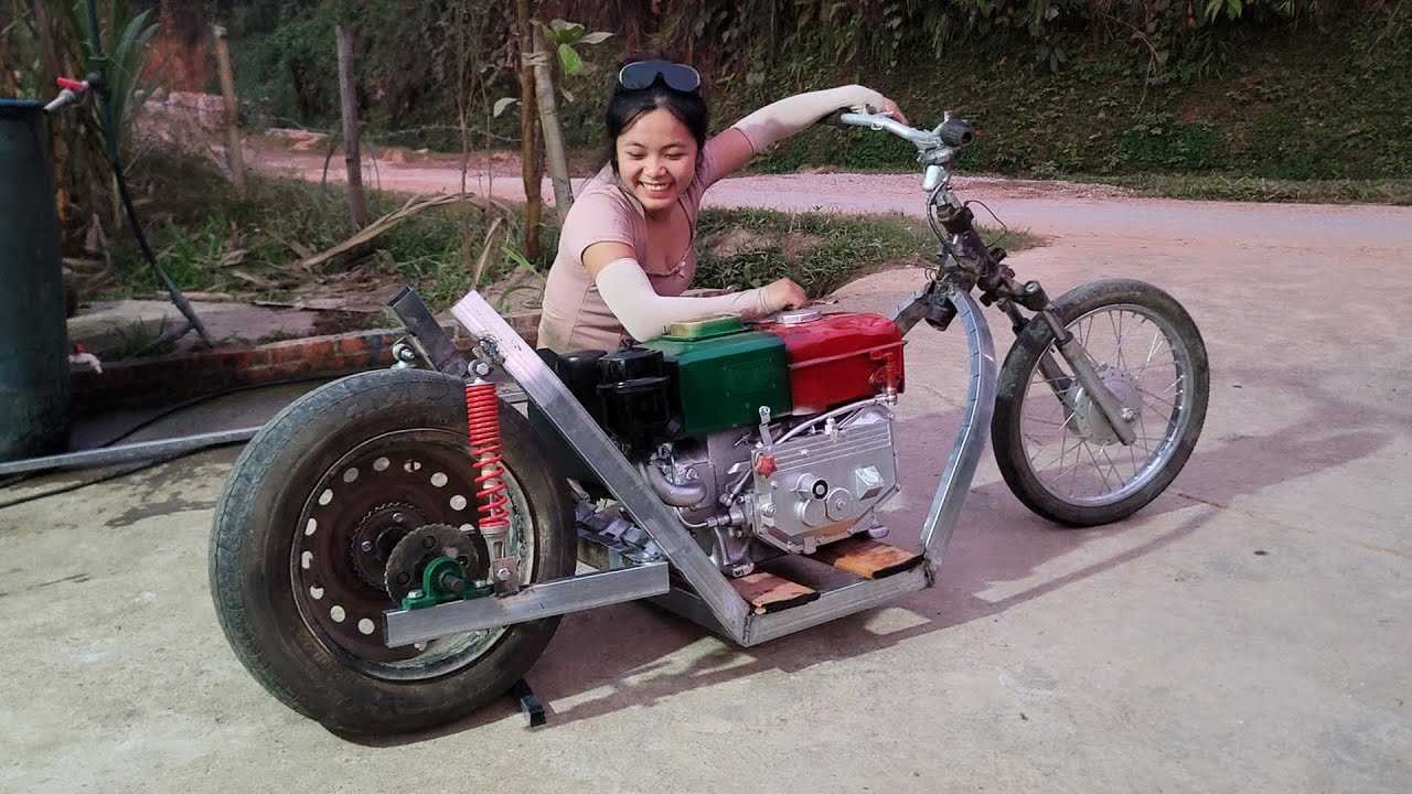 I Built a CRAZY 8 Horsepower Motorbike from Car and Motorbike Wheels | Part 1