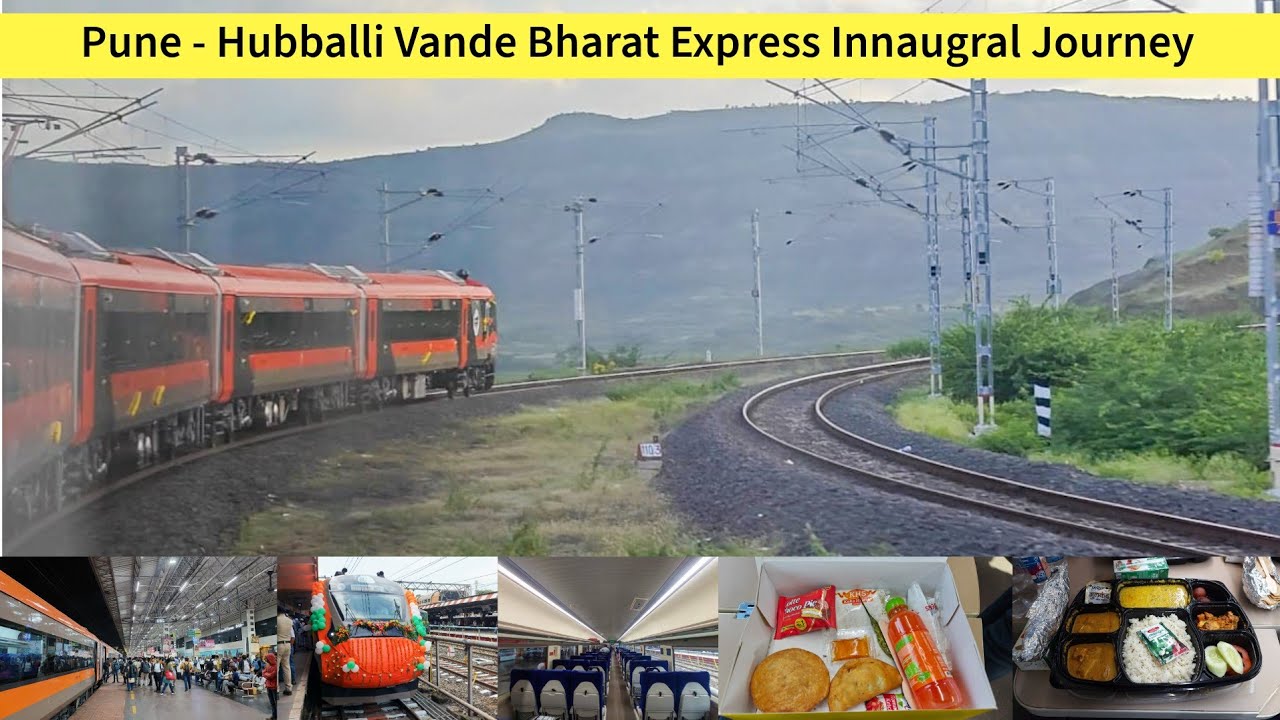 Innaugral train Journey in Pune Hubballi Vande Bharat Express | Food and Interiors