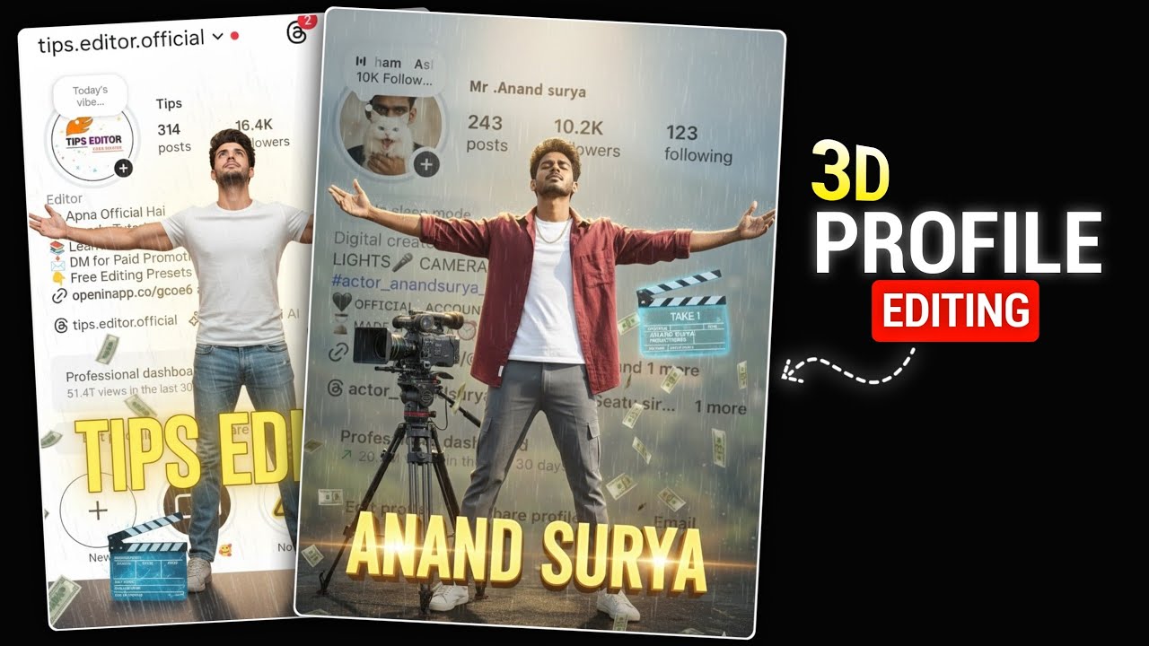 Instagram Profile 3D Photo Editing | New Trend Goggle Gemini
