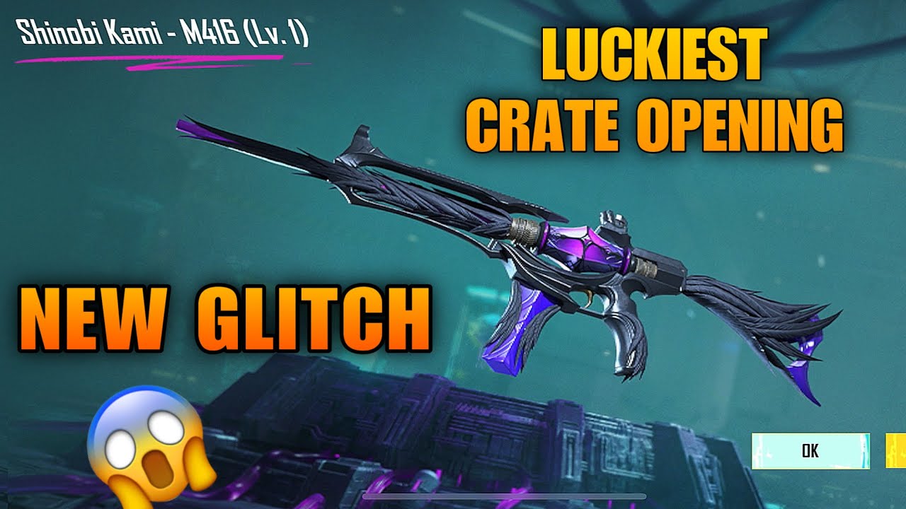 Shinobi Kami M416 Luckiest Crate Opening 😱 Bgmi M416 Crate Opening 🔥 New Glitch In M416 Crate 😱