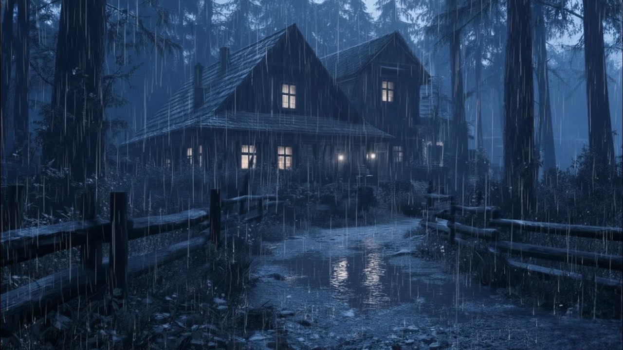 Heavy Rain at Night in the Forest – Fall Asleep Instantly & Drift Into Deep, Dreamless Sleep