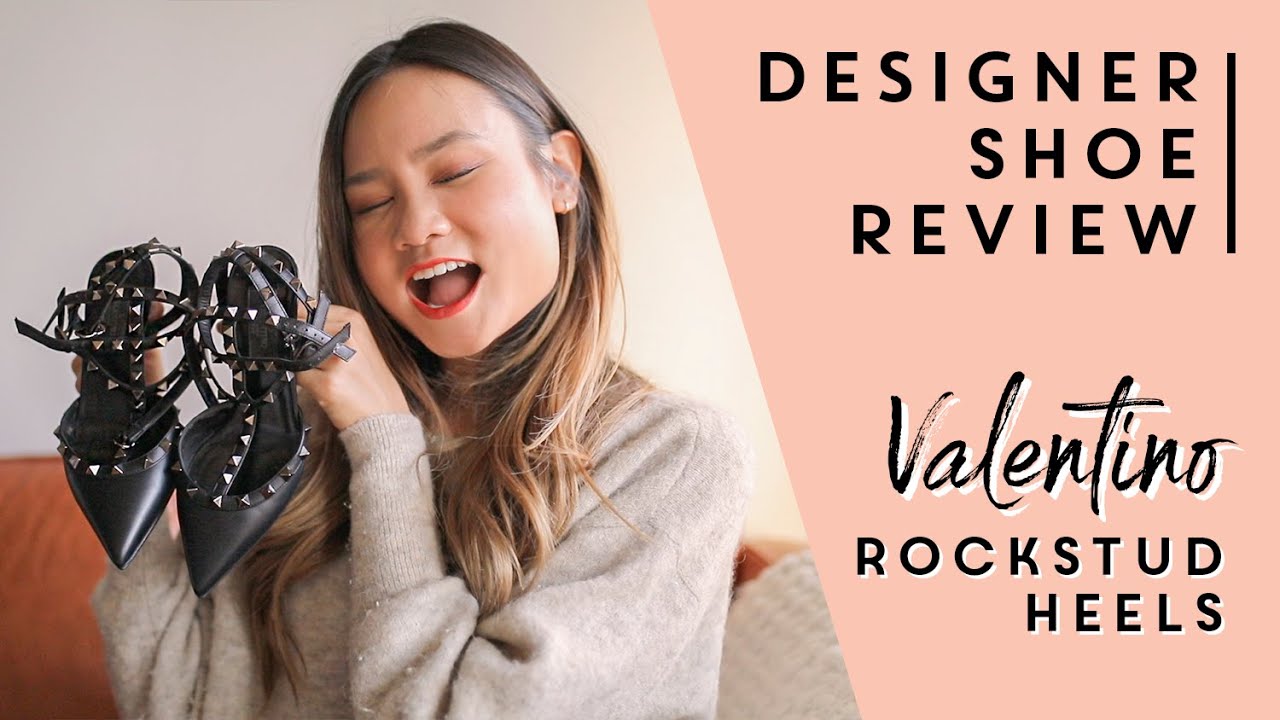 DESIGNER SHOE REVIEW - Valentino Black Rockstud Heels Noir Collection | Victoria Hui