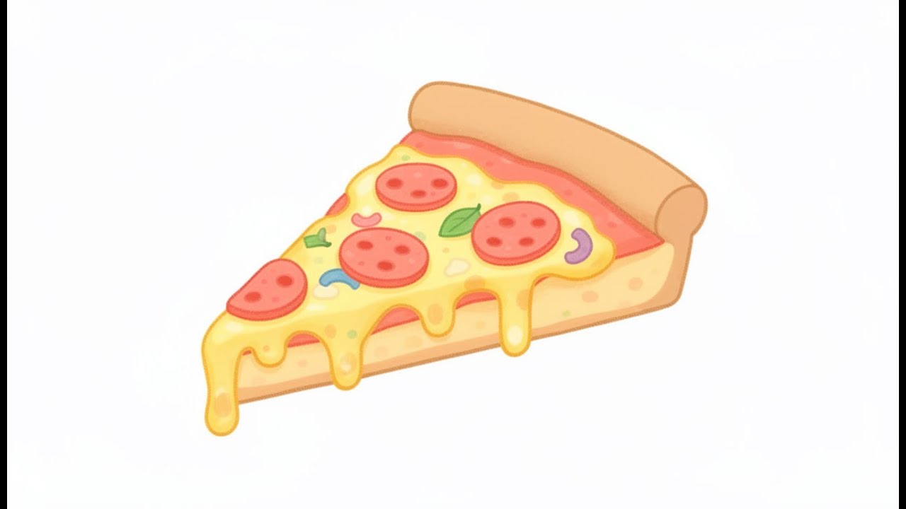 How to Draw a Pizza Slice | Easy Step by Step