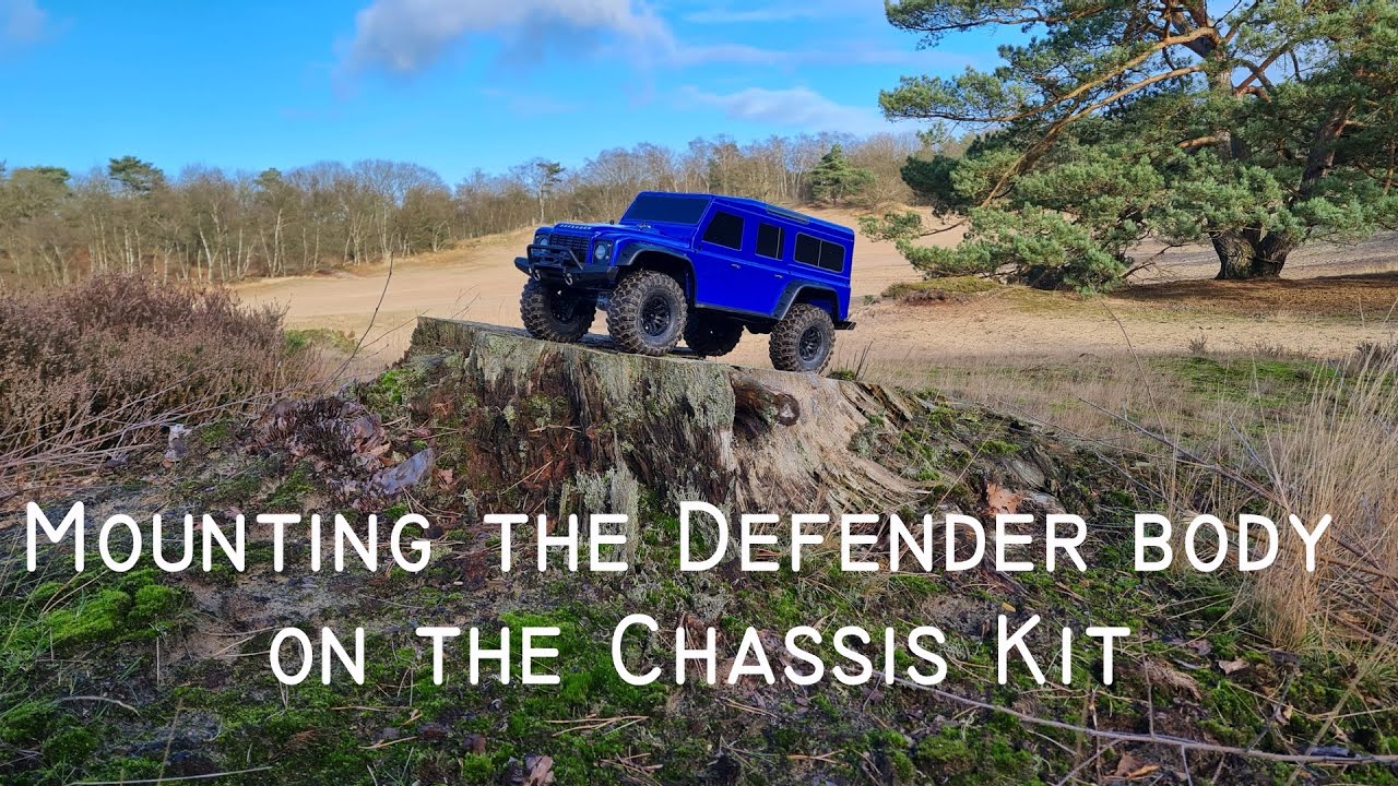 Mounting the Defender body (8011T) onto the Traxxas TRX-4 Chassis Kit (82016-4)