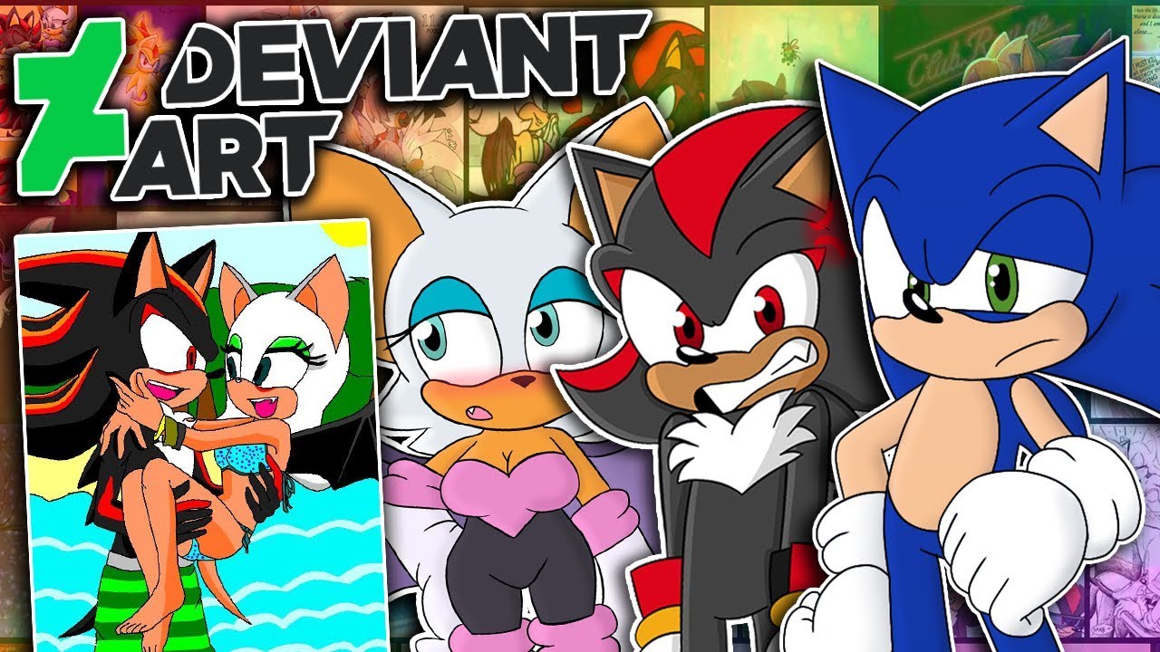 Sonic, Shadow & Rouge Visit DEVIANTART! - SONIC KISSING ROUGE?!
