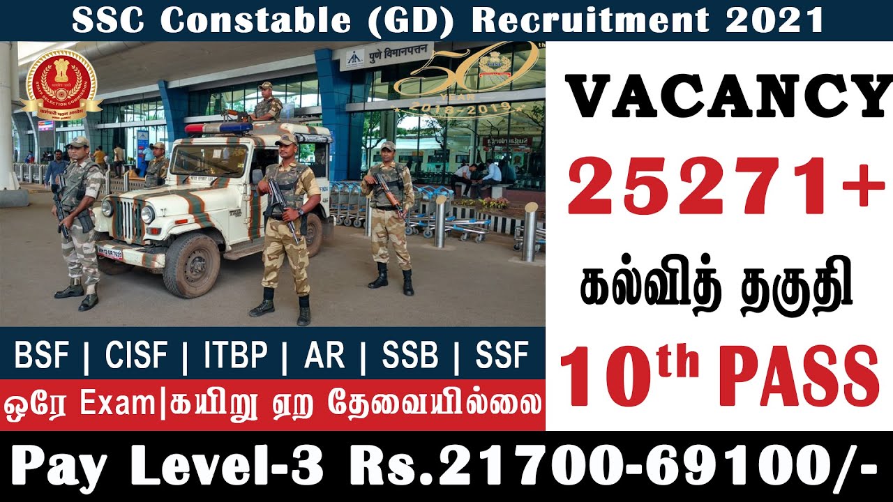 SSC GD CONSTABLE NOTIFICATION 2021 | DETAILED EXPLANATION IN TAMIL| SSC | 10TH PASS