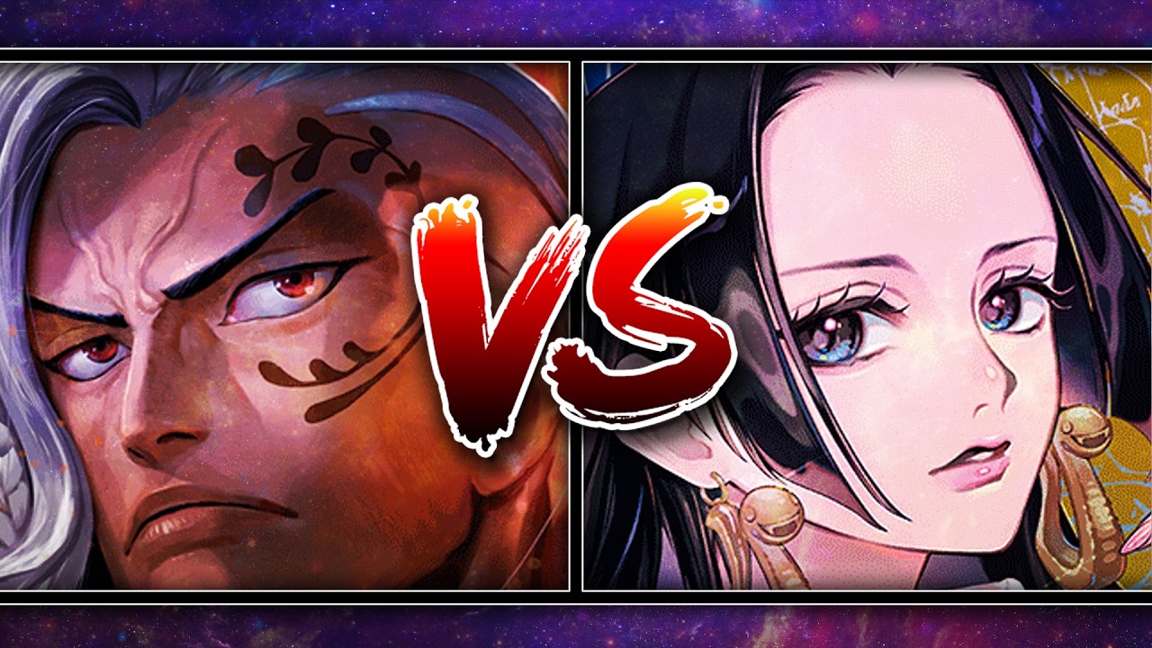One Piece Card Game Duel #222 - [Purple/Black] OP08 King vs [Blue/Yellow] OP14 Boa Hancock