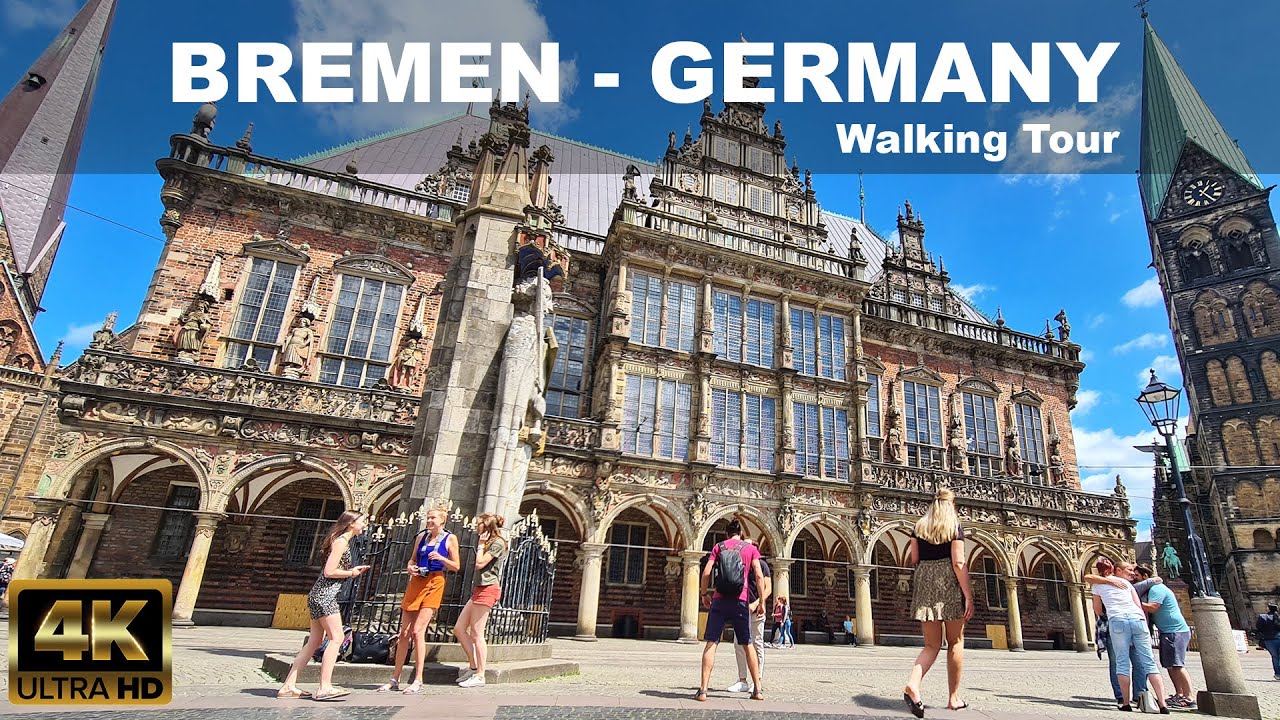 БРЕМЕН / Германия / Пеший тур 4K - Старый город