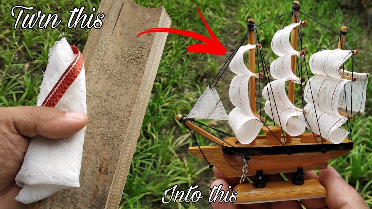 How to make a Bamboo Ship ⛵ for using Car dashboard