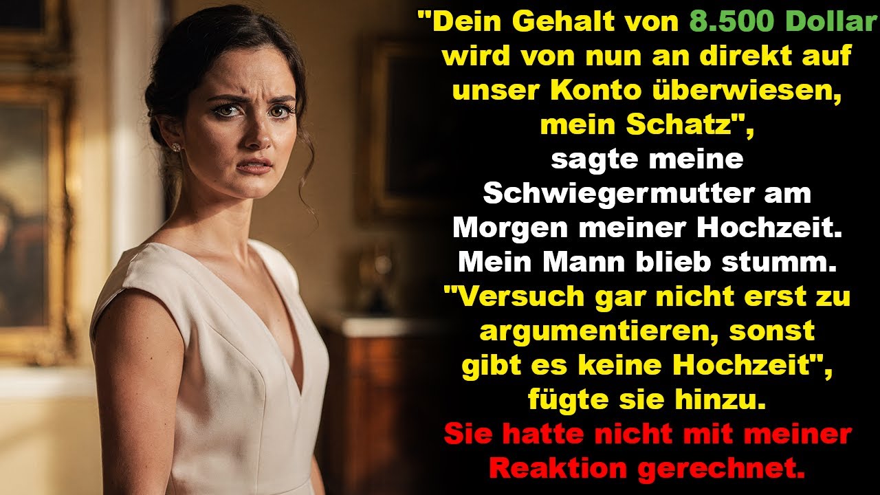 Dein Gehalt von 8.500 Dollar wird von nun an direkt auf unser Konto überwiesen, mein Schatz.