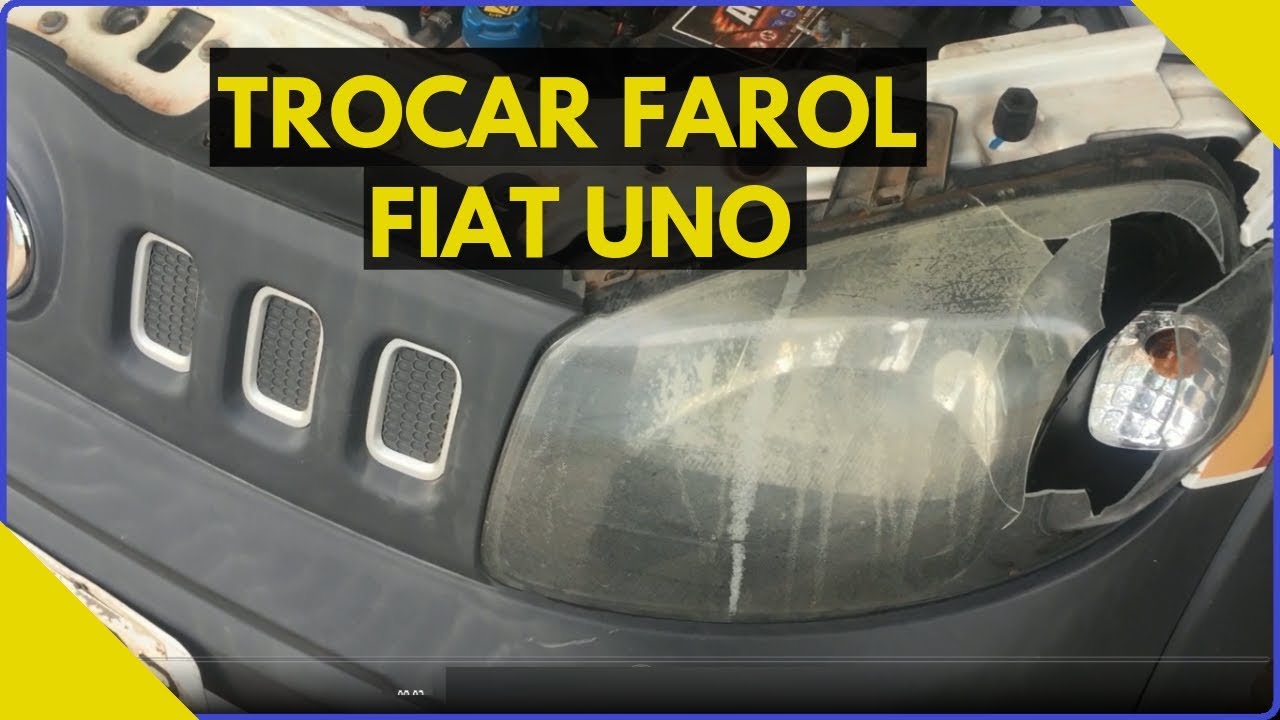 Como Trocar o Farol do Fiat Uno Vivace Ano 2010 a 2014