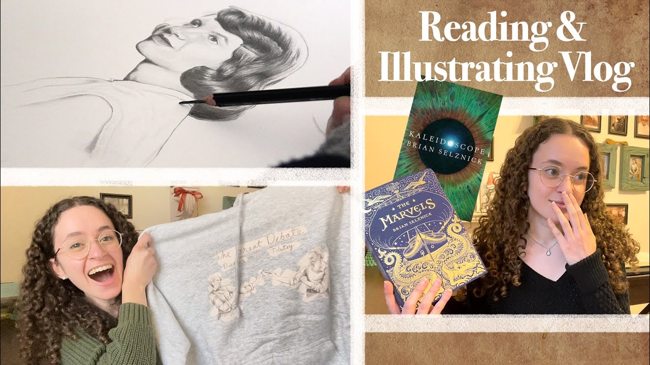 a love letter to the work of Brian Selznick // Illustration & Reading Vlog!!