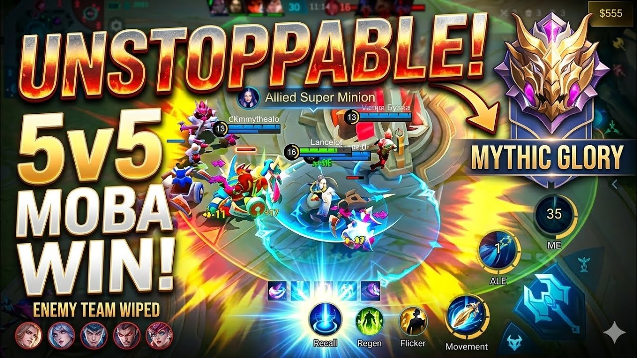UNSTOPPABLE 5v5 MOBA WIN 🏆  enemy team wiped || MYTHIC GLORY || MOBA legends win tips 