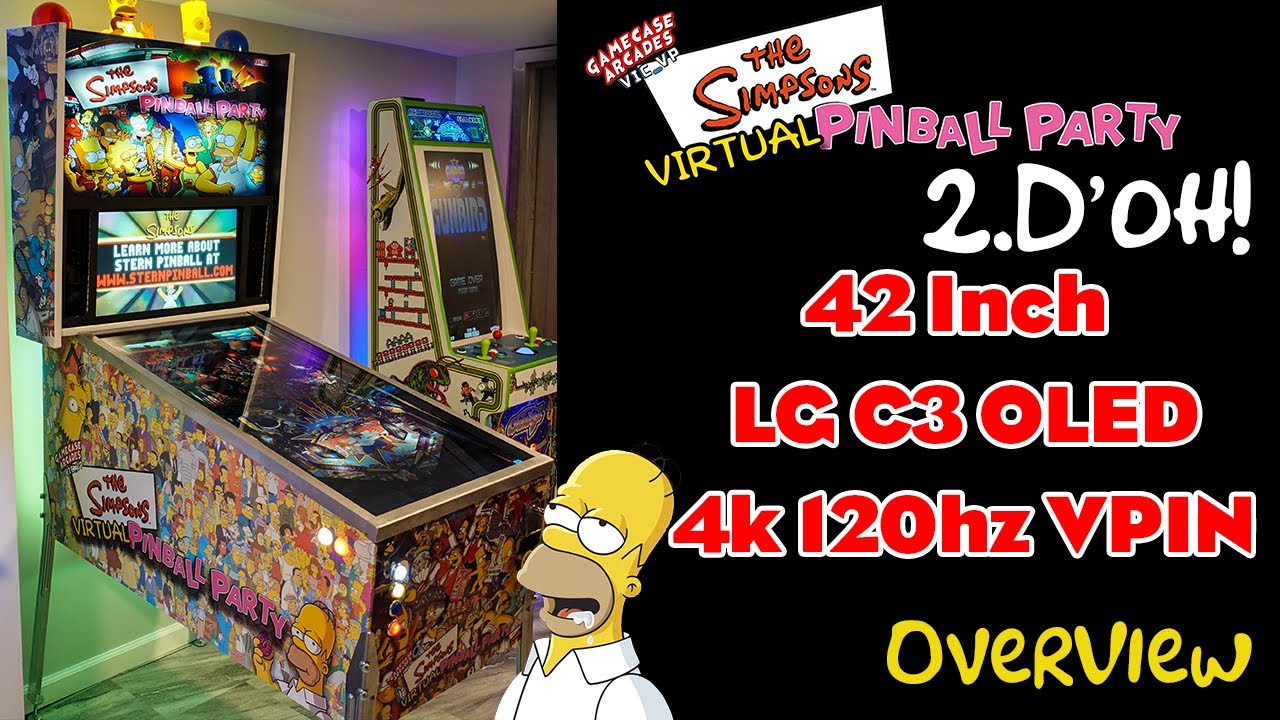 The Simpson's Virtual Pinball Party 2.D'oh 42Inch OLED Virtual Pin OVERVIEW!