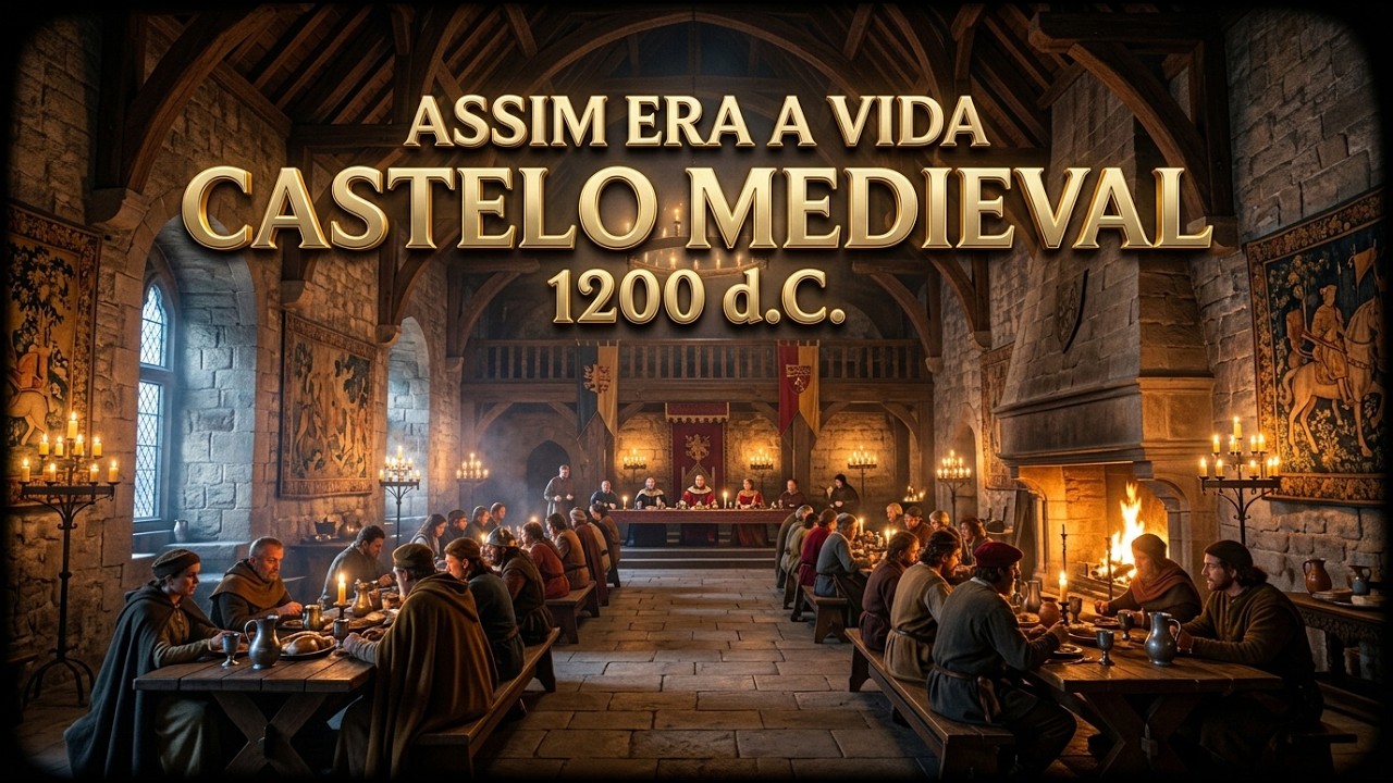 Assim era a Vida Dentro de um Castelo Medieval no ano de 1200 d.c | Reconstru&ccedil;&atilde;o com IA