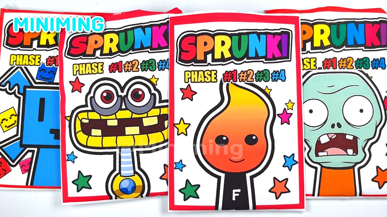 🌈SPRUNKI Blind Bag OC Wubbox, Firenom, Zombie, BIT Phase 1vs2vs3vs4 Squishy