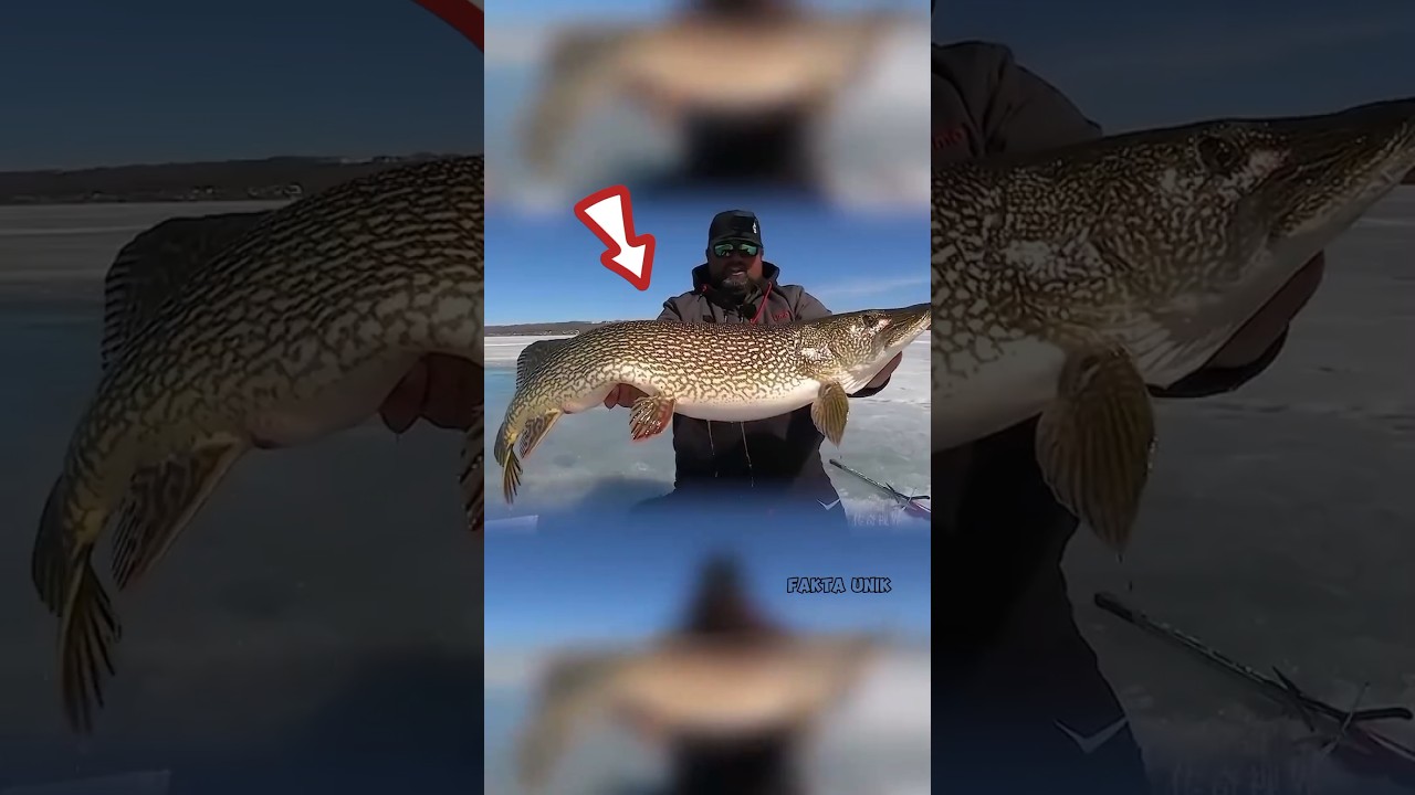 Dapat ikan besar saat mancing di atas es😱 