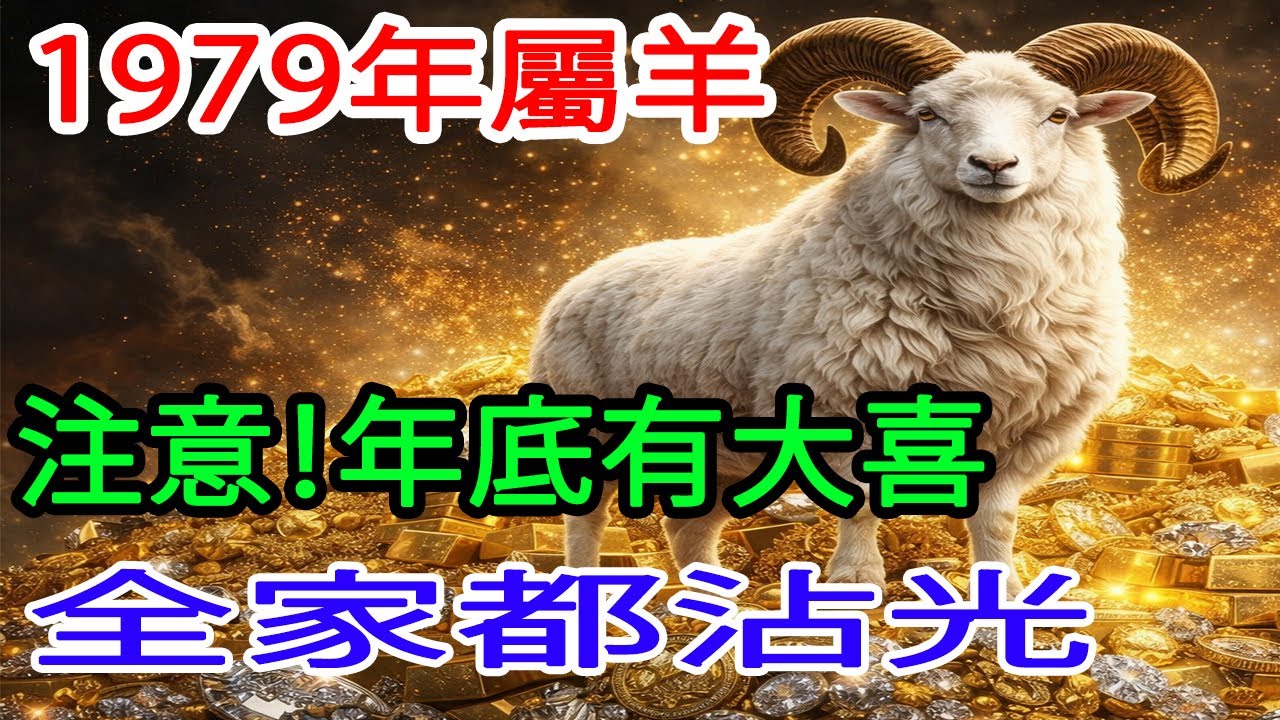 1979年屬羊人爆了！「土羊財庫」年底前強行打開！1979年土羊若錯過年底這一波，下一次【發財】要再等12年！#屬羊 #1979生肖羊 #土羊財運 #天機曝光 #錯過就沒了