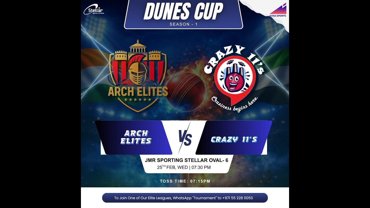 DUNES CUP SEASON 1 ARCH ELITES Vs CRAZY 11S