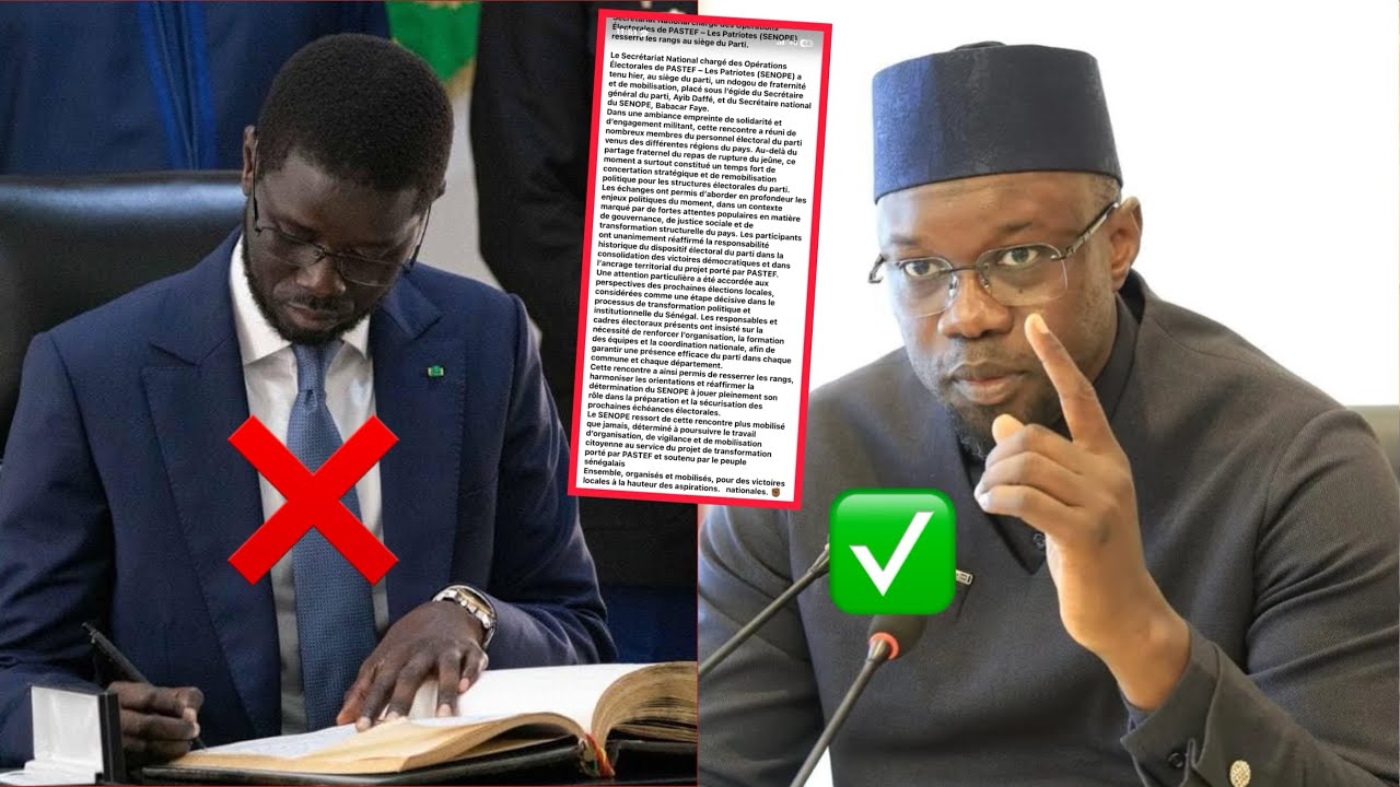 Urgent: La demande formulée…- Limogeage de Ousmane SONKO par…- Diomaye…!? 