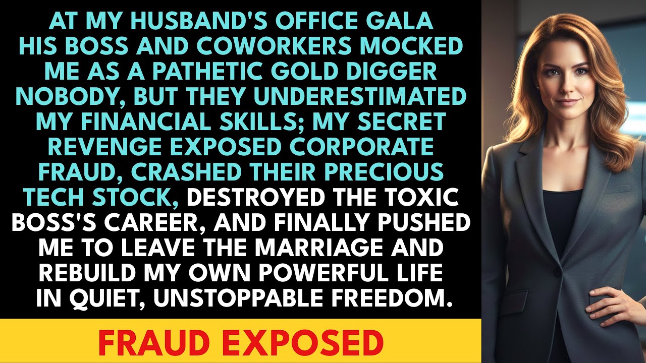 My Husband Let His Boss Humiliate Me At The Gala — I Revenge Exposed Fraud And Crashed Their Stock.
