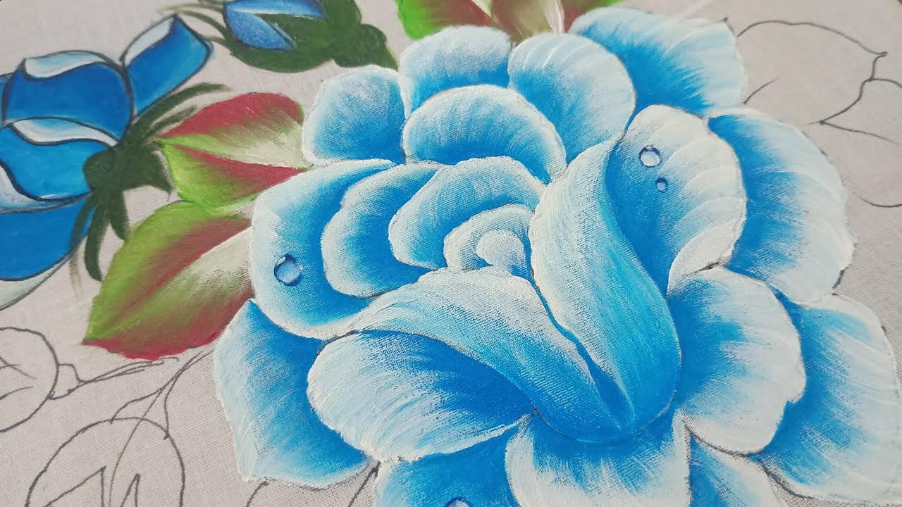 Beautiful flowers painting #designe New easy and simple flower #painting 