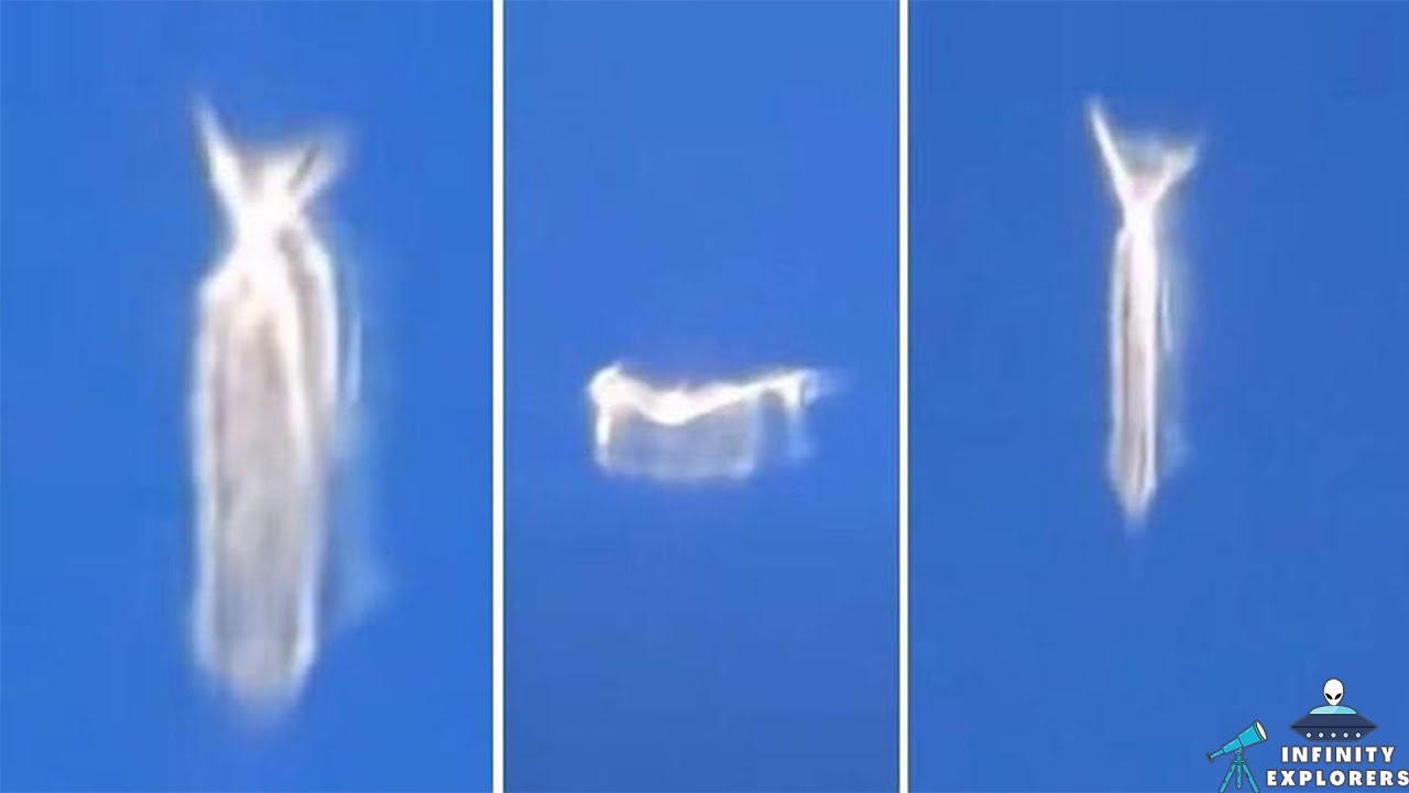 Airplane Passenger Filmed An Unusual Shape-Shifting UFO | UFO Sighting Or A Mysterious Creature?