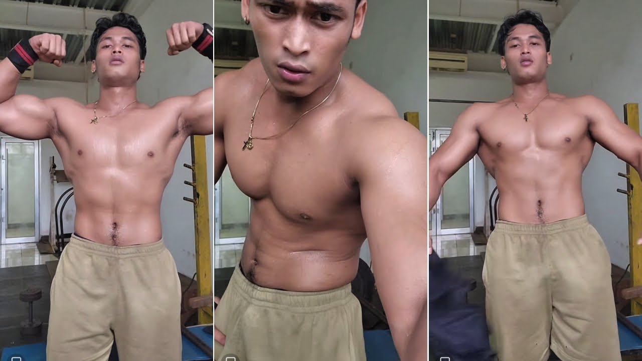 A handsome young man with a muscular body, hot and sexy pose that makes hearts race