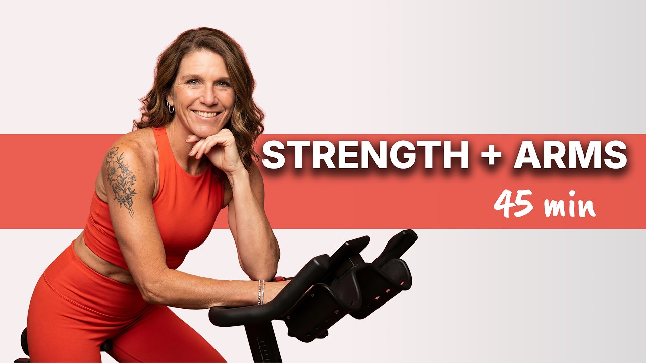 STRENGTH AND ARMS | 45 Minute Upper Body + Indoor Cycling Workout