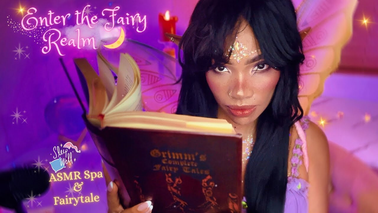 ASMR | 💜 Soft Spoken Fairy Spa Treatment & The Brothers Grimm Fairytale 🌙 Relax & Sleep 😴