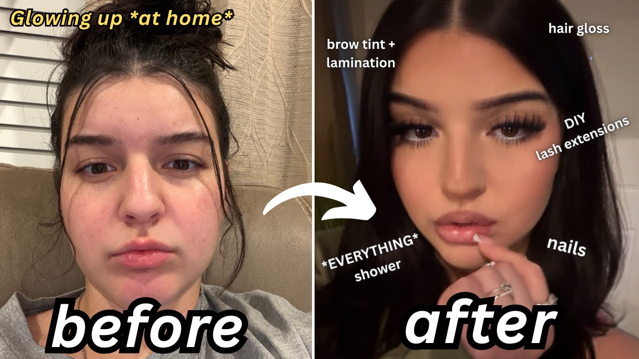 *EXTREME* AT HOME GLOW UP IN 24 HOURS?!?