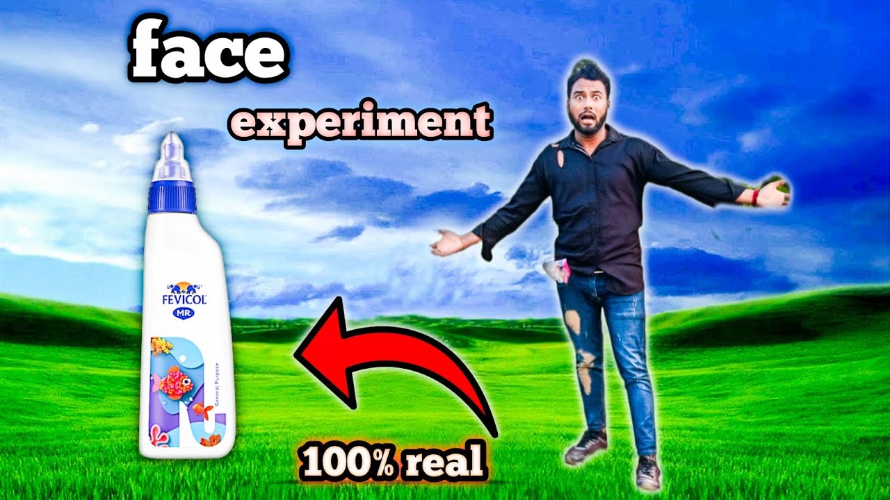 Fevicol face experiment || फेविकोल फेस || challenge