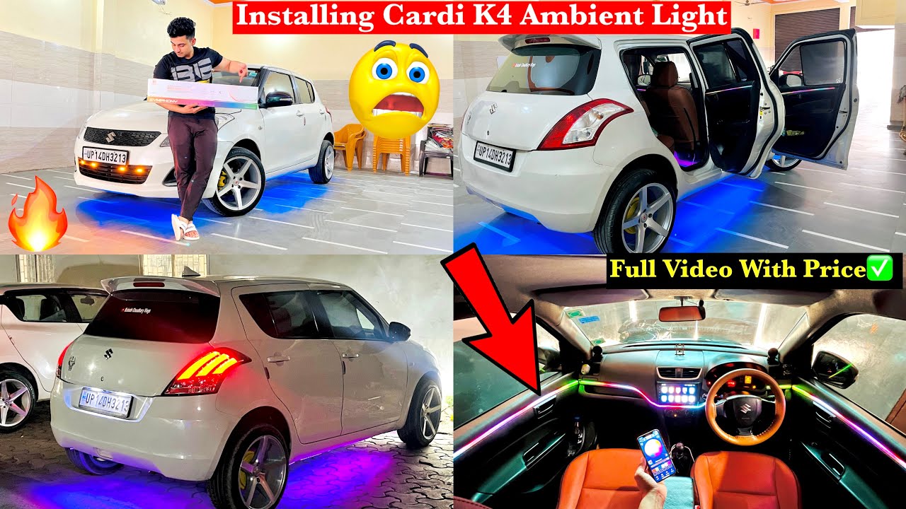 Установка подсветки Cardi K4😱Подсветка салона автомобиля✅Cardi K3🔥Cardi K4 Led🔥Лучший подсветка с...