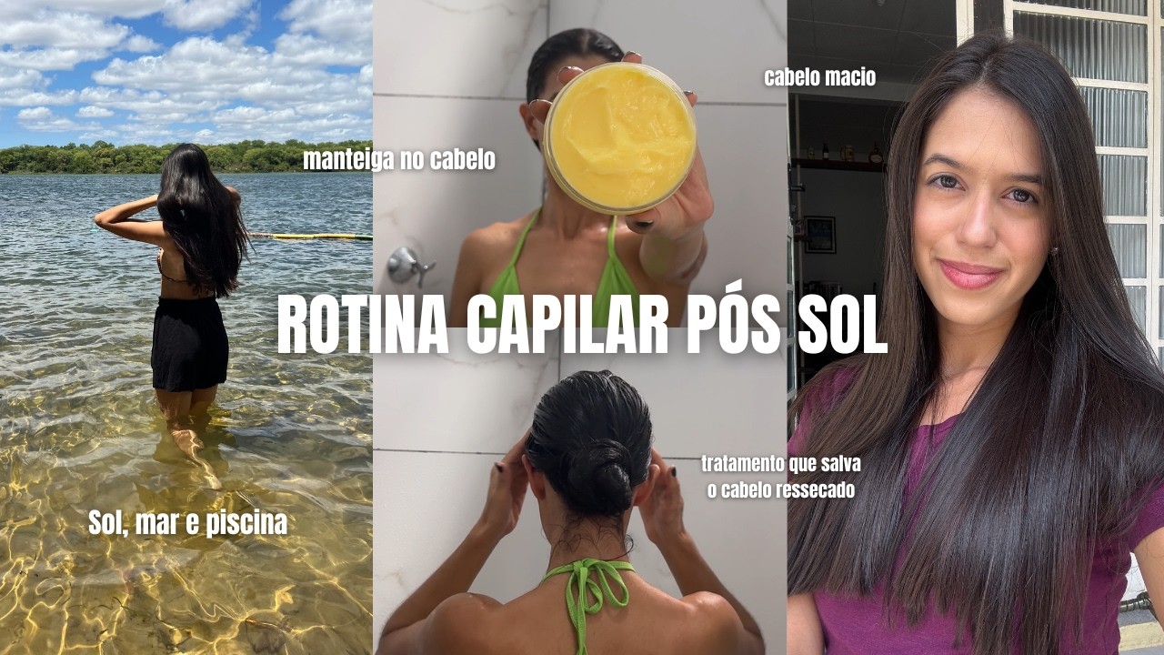 Rotina pós sol e praia: o tratamento que salva o CABELO ressecado