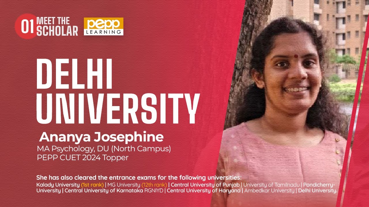 DELHI University - MA Psychology - Campus, Courses, Admission  |Meet The Scholar |  PEPP