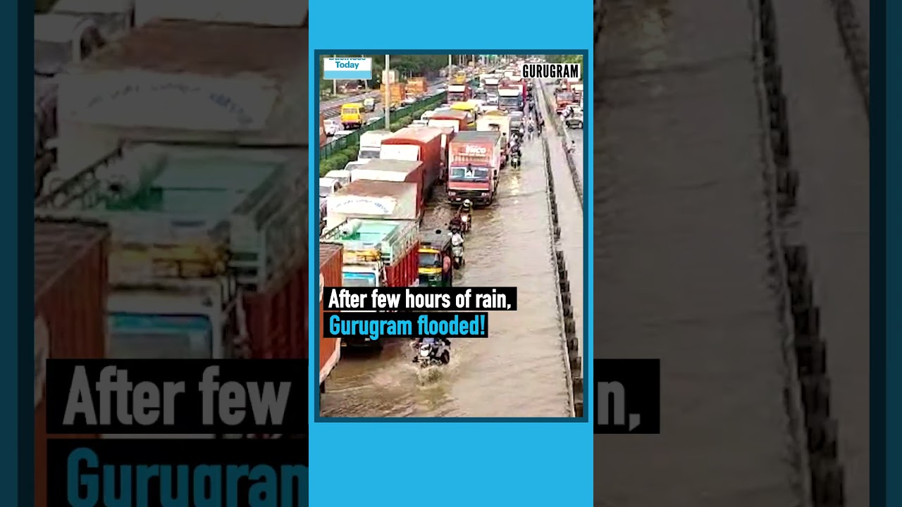 Rain Chaos: Gurugram Hit By Massive Traffic Jam & Waterlogging