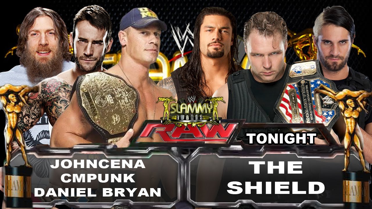 WWE Raw Slammy Awards 2013 Johncena Daniel Bryan & CM Punk Vs The Shield Full Match HD