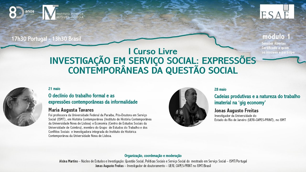 21 maio - Módulo 1 - I Curso Livre de investigação em Serviço Social