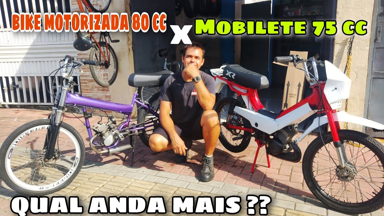 MOBILETE CALOI VS BIKE MOTORIZADA MOTOR MOSQUITO FIZ O TESTE DE VELOCIDADE COM GPS OLHA A DIFERENÇA