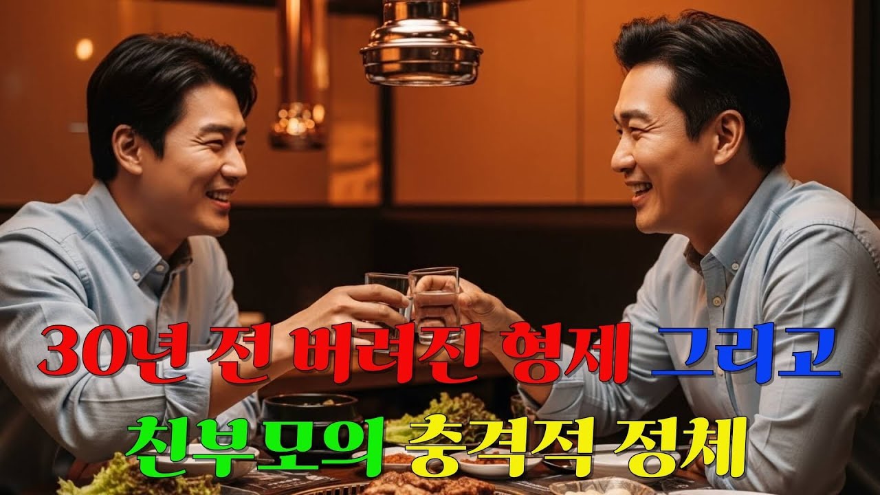 제목 「30년 전 버려진 형제, 그리고 드러난 친부모의 기막힌 정체」- 30년 전, 비가 오던 밤.두 형제는 그날을 아직도 기억합니다.