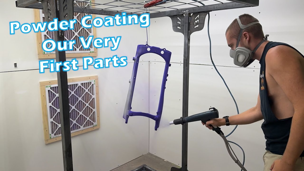 Testing Out The New Powder Coating Setup (Powder Coating First Parts)