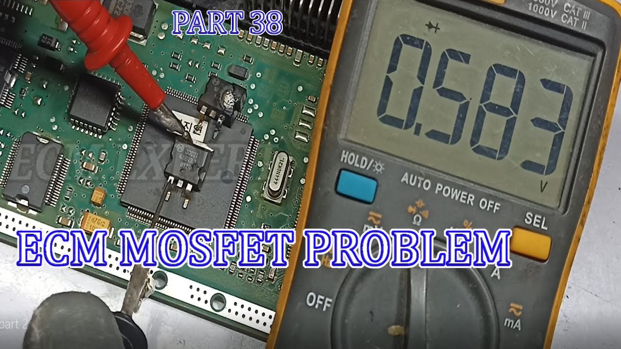 ECM MOSFET SHORT. CAR NOT START. ACCENT ECM. MOSFET CHECKING .ECM EXPERT PART 38